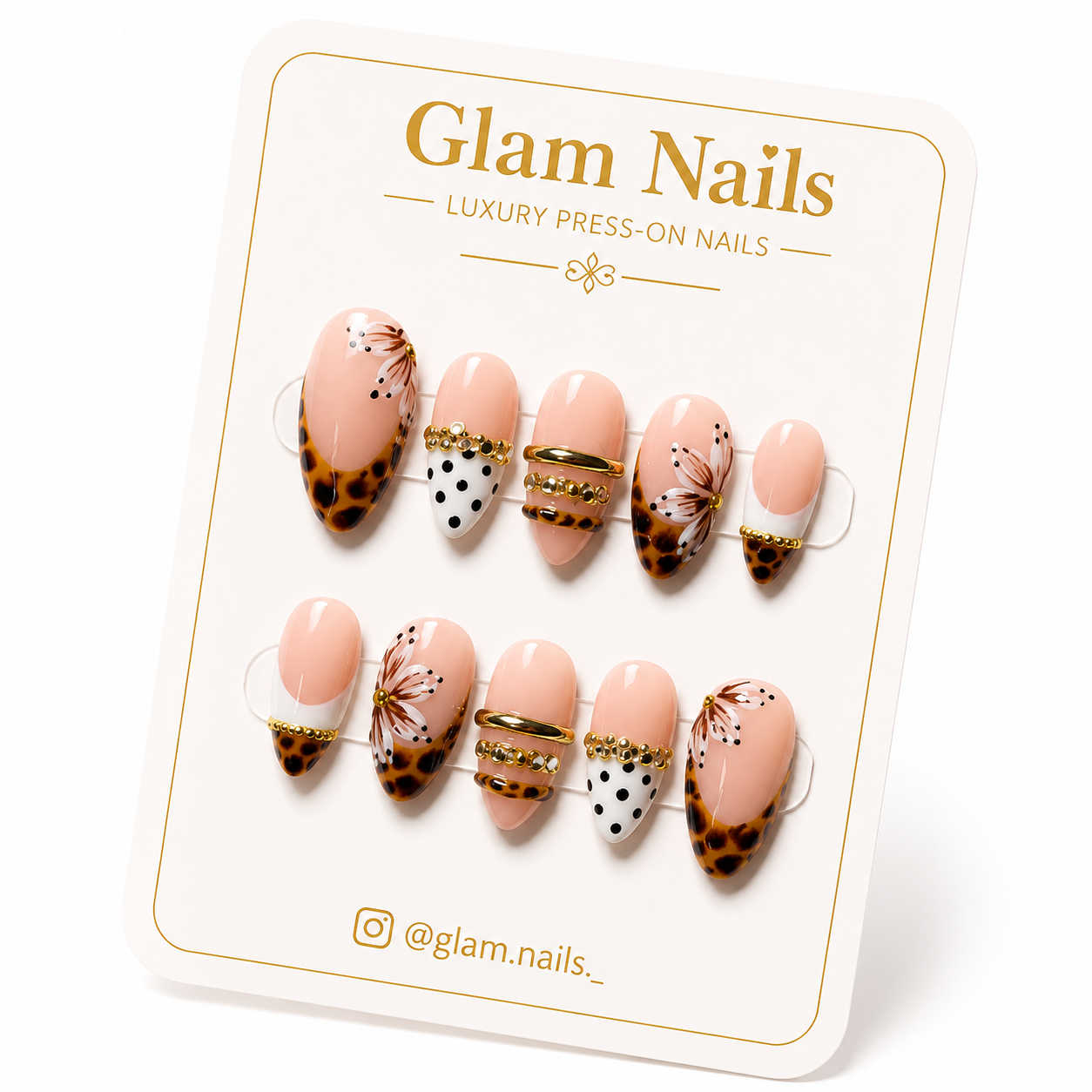 Leopard Chic French Tips